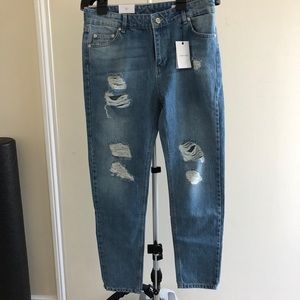 Anine Bing BOYFRIEND JEANS IN LIGHT BLUE NWT